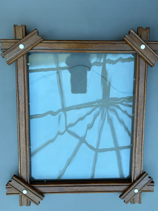 Vintage Adirondack-Style Frame with Glass