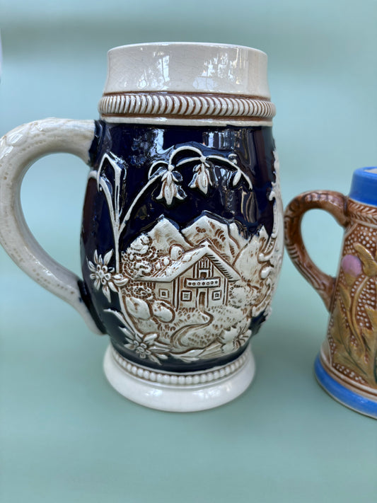 Vintage Cottage Scene Stein