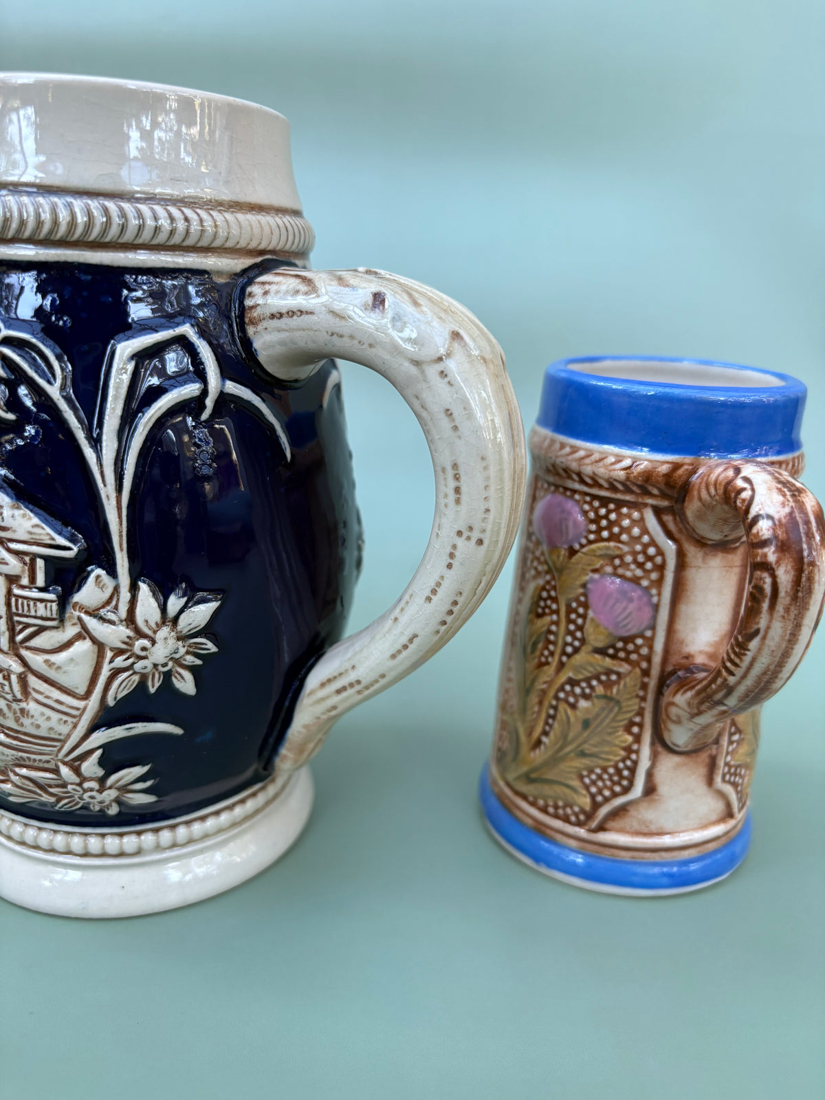 Vintage Thistle and Festival Scene Mini Stein
