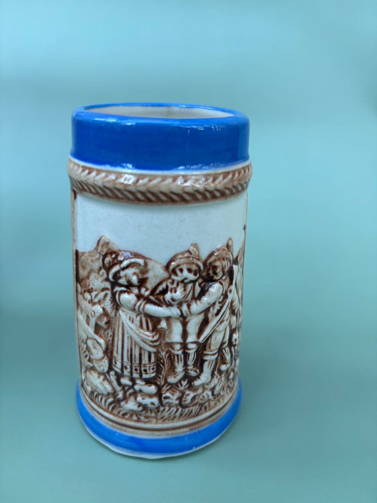 Vintage Thistle and Festival Scene Mini Stein