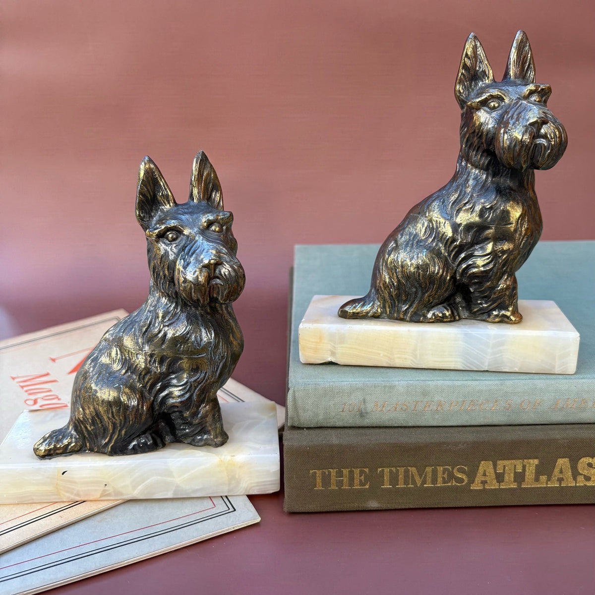 Vintage Pair of Scottie Dog Bookends