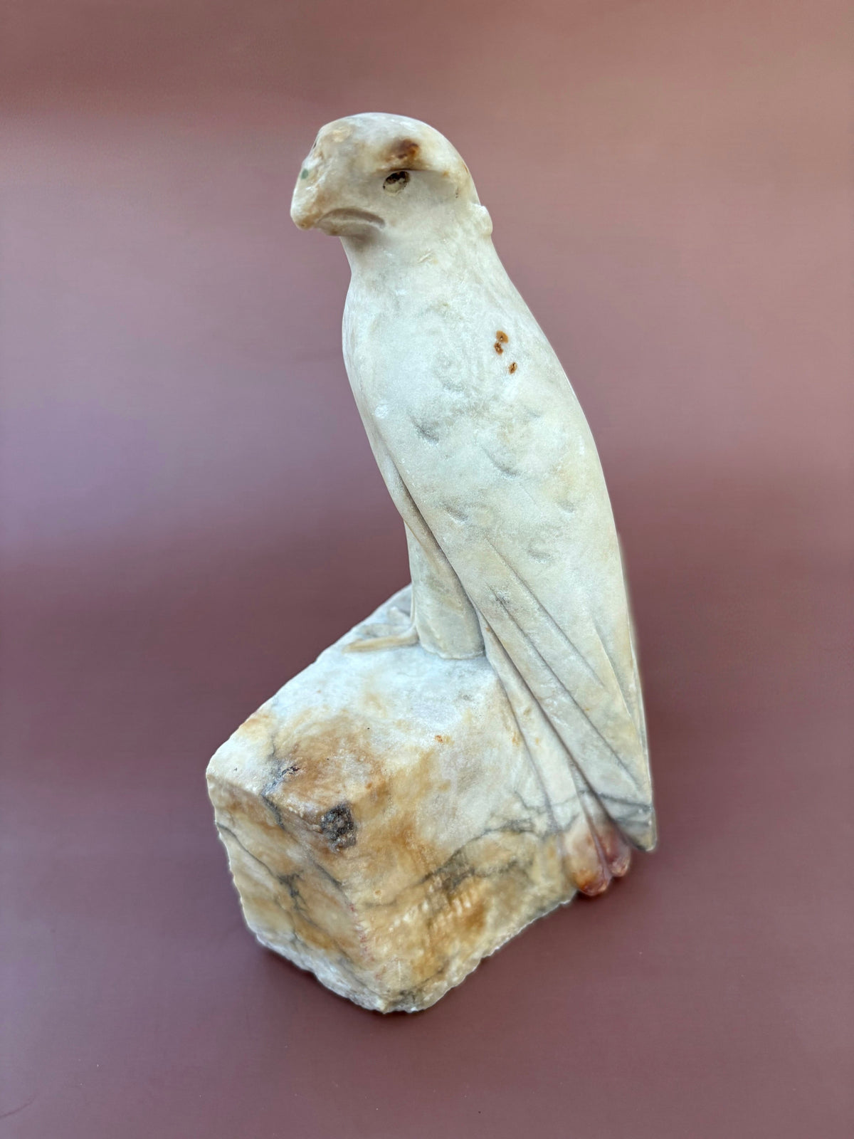 Vintage Pair of Alabaster Bird Bookends