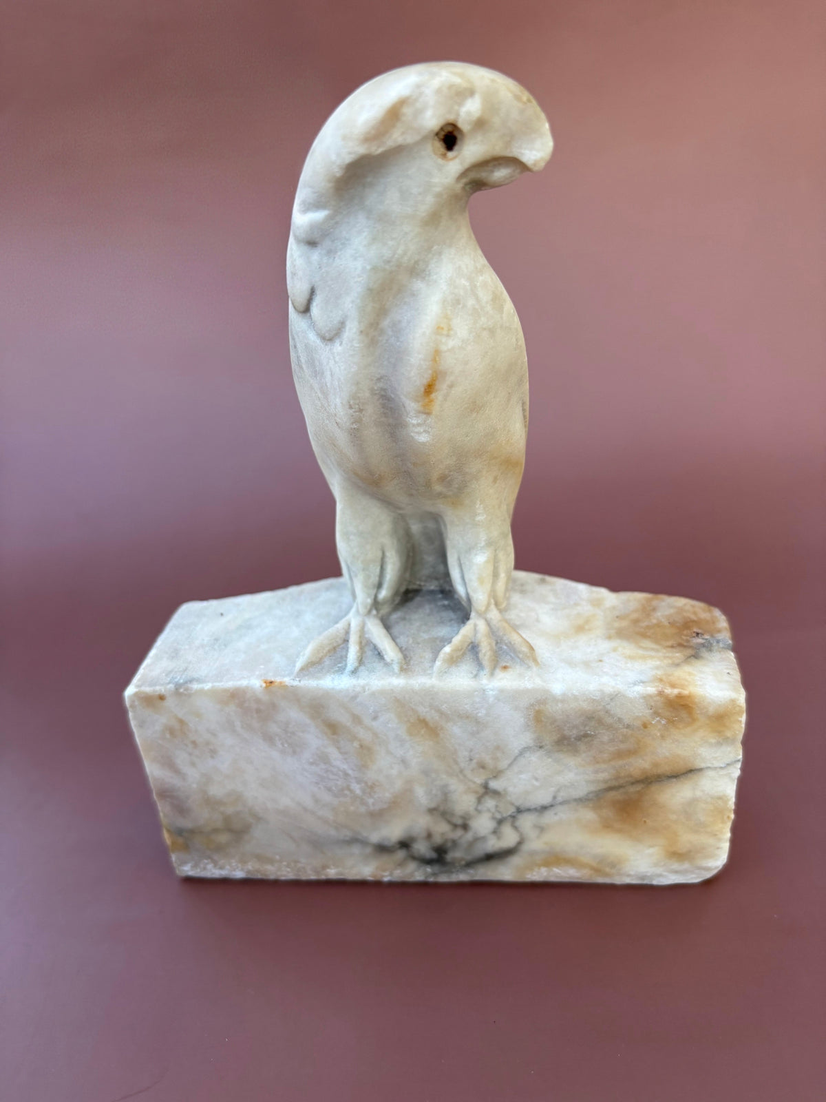 Vintage Pair of Alabaster Bird Bookends