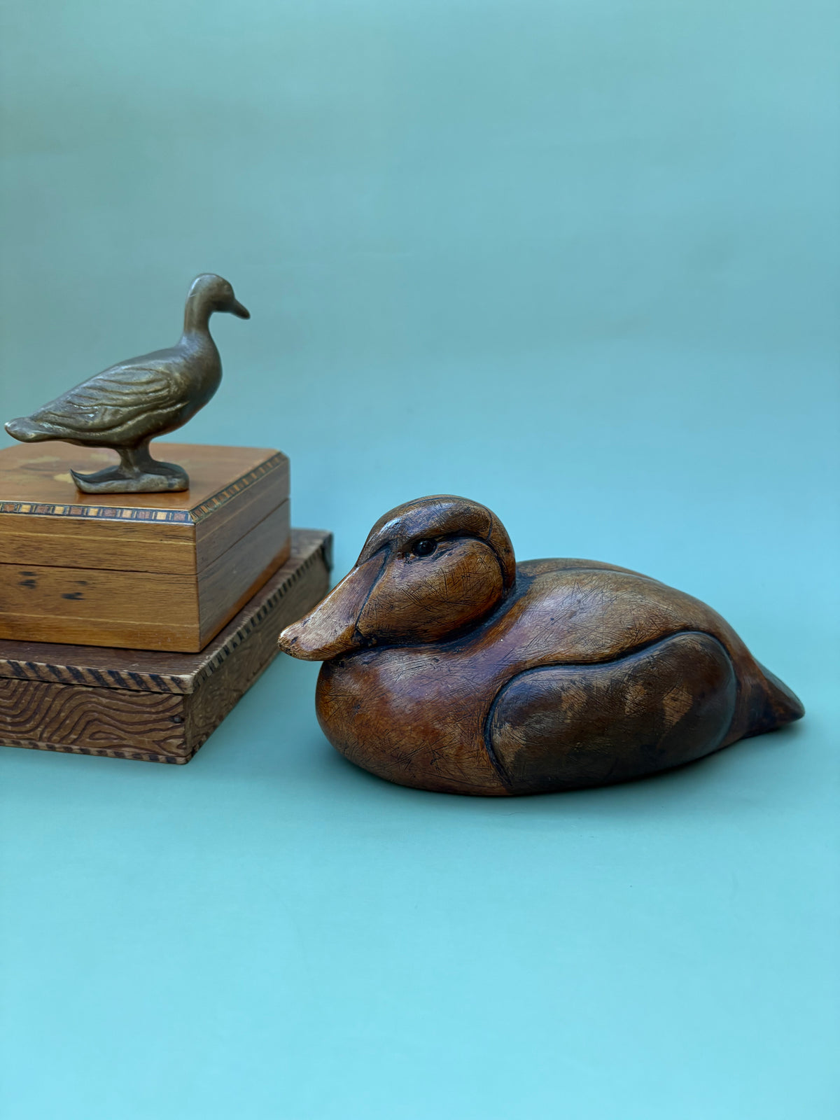 Vintage Mini Brass Duck
