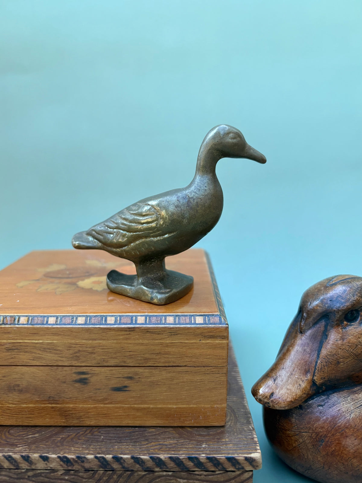 Vintage Mini Brass Duck