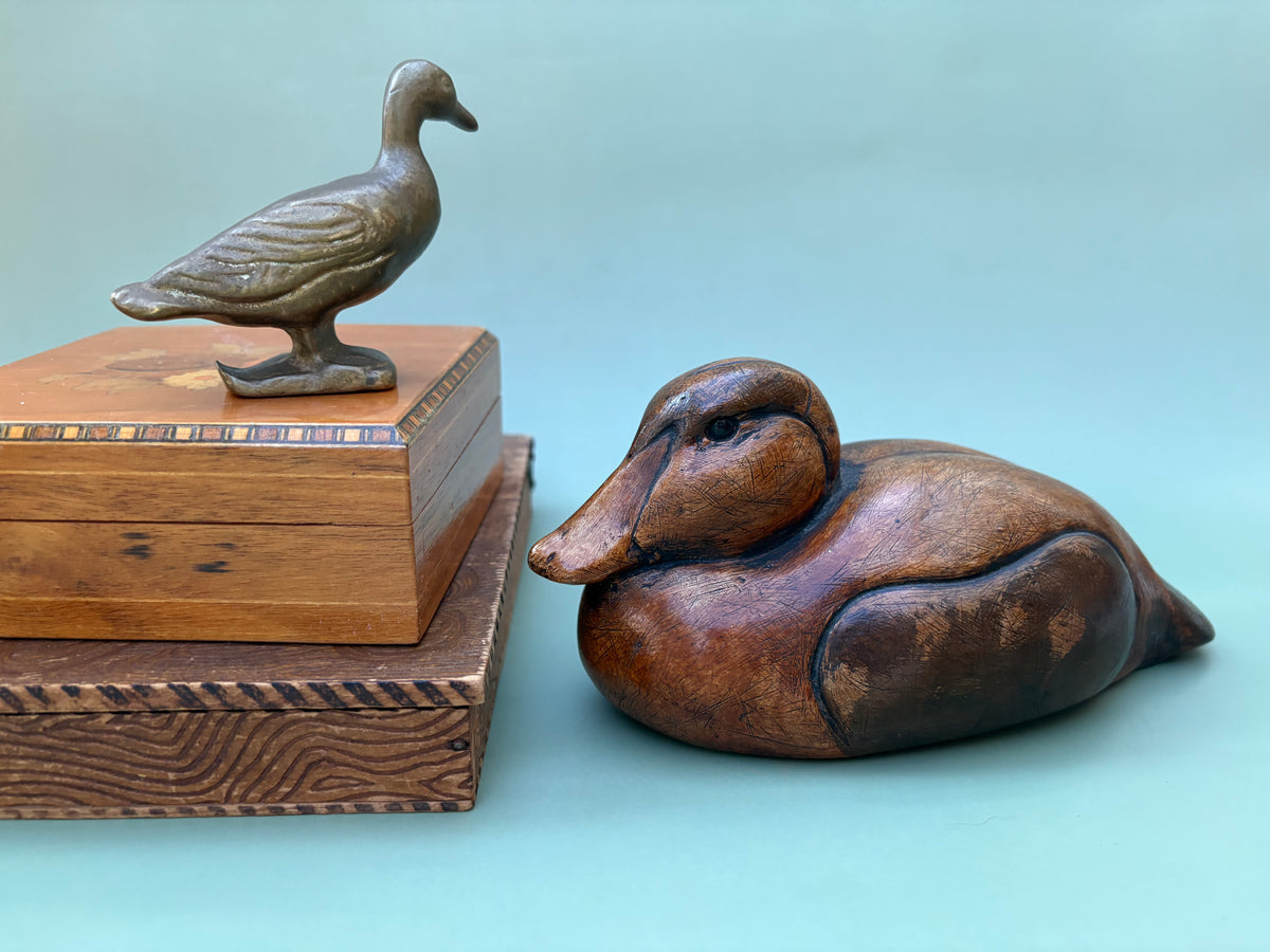 Vintage Mini Brass Duck
